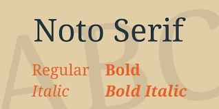 Przykładowa czcionka Noto Serif Toto #1